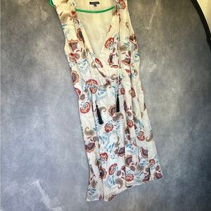 Warehouse Multicolor Patterned Dress with Tassels